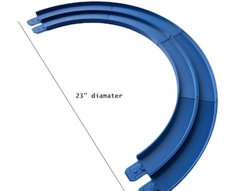 Hot Wheels Compatible 180 Degree Flat Turn Dual Track with Connectors