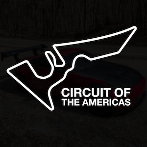 Circle of the Americas Track Umriss Vinyl-Aufkleber | COTAS F1 Nasscar Rennstrecke Aufkleber Dekoration