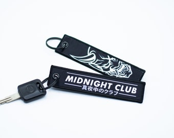 Midnight Club Oni Mask Jet Tag Keychain | Black | JDM Meme Funny Racing Muscle Drift Car Truck Key Motorcycle Bike