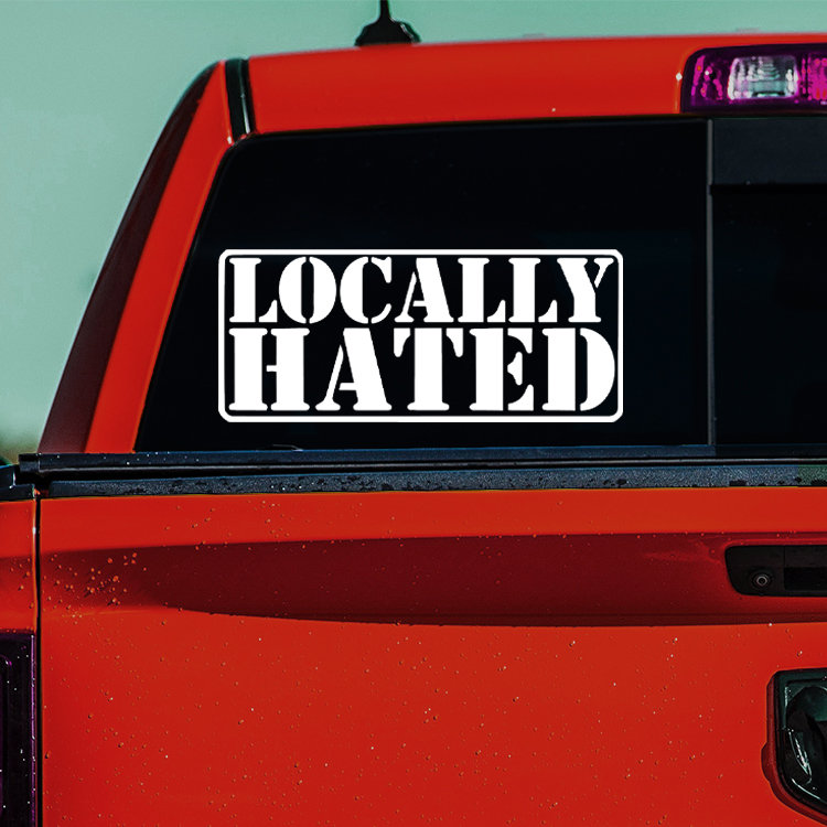 Most Hated Windshield Banner Decal Sticker jdm kdm nismo low rally drift race