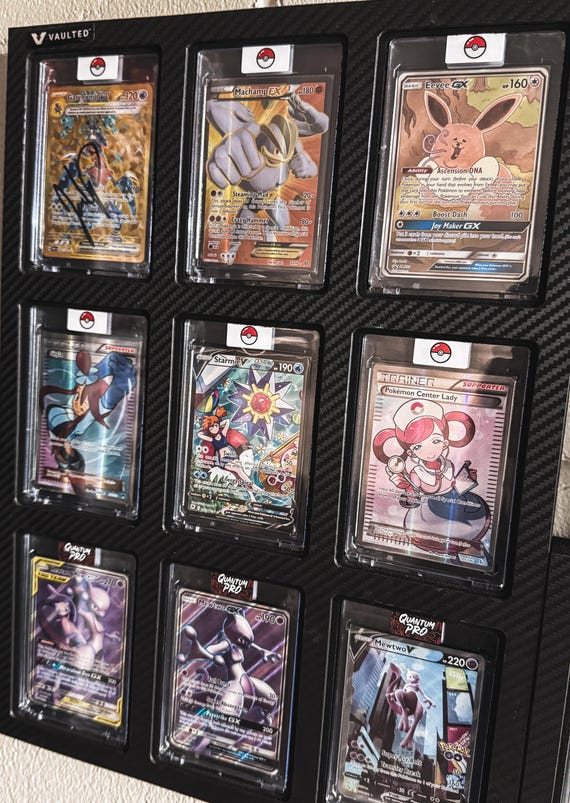 magnetic card holder pokemon Custom 'one Touch' Seals | Printed Logo Sticker for Sports Card Business Marketing, Breakers, Display printed art border for added style Pokemon UltraPro Magnetic One Touch