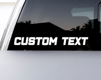 Custom Text Vinyl Decal | Car Window Banner Personalized Username JDM Drift Sticker Business