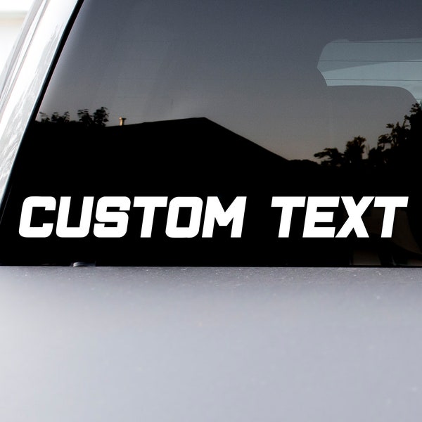 Custom Text Vinyl Decal | Car Window Banner Personalized Username JDM Drift Sticker Business