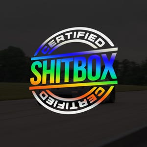 Certified Shitbox Vinyl Decal - Oil Slick | JDM Street Turbo Funny Car Window Sticker Drift Truck Meme Tiktok