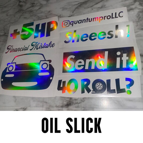 Oil slick sticker deals