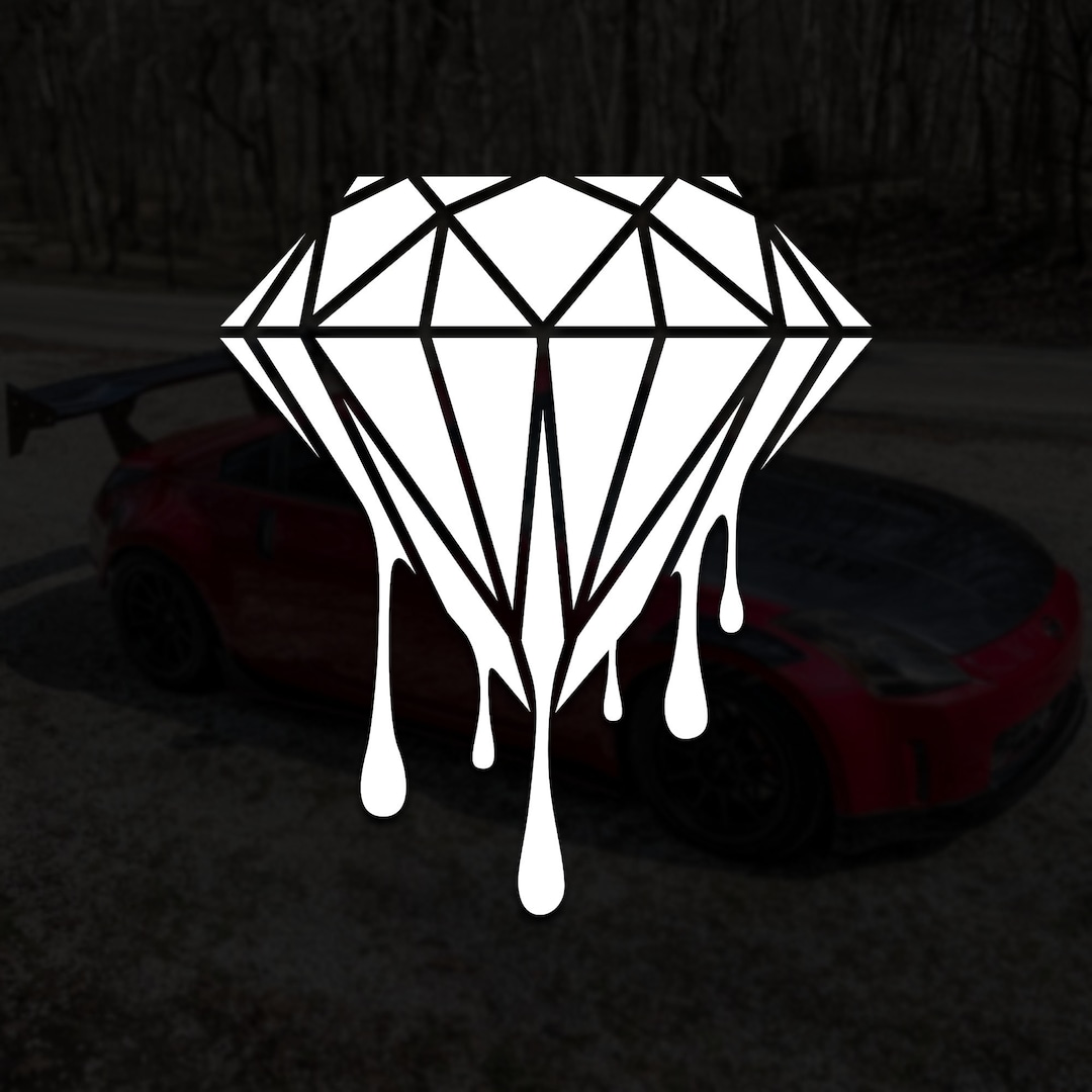 Diamond Drip Vinyl Decal | JDM Japanese Text Banner Exhaust Street ...