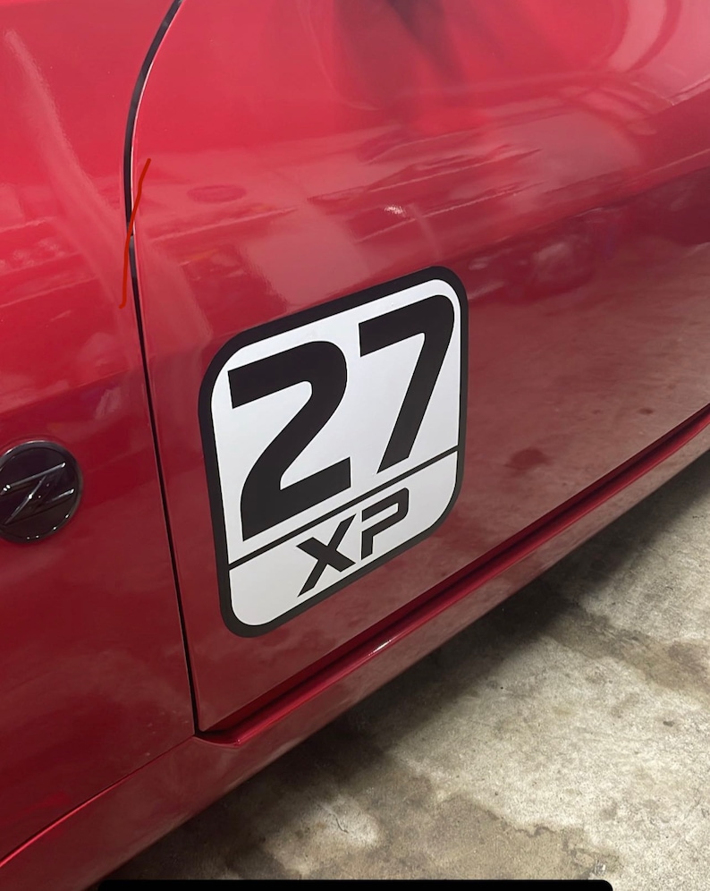 X Number Racing Decal Custom Race Numbers Vinyl Decal (x2) | Car Window Banner Personalized ...
