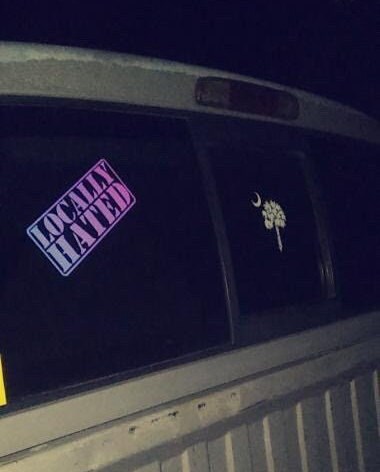 Locally Hated JDM Car Sticker - Glossy Vinyl Decal For Stance, Race, Drift Cars, Universal Fit