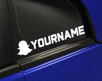 Custom Instagram Name Vinyl Decal | Car Window Personalized IG Username JDM Drift Sticker Chrome Holographic Oil Slick