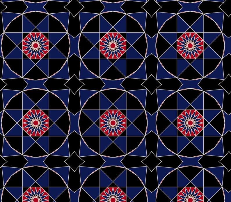 Navy Blue Seamless Geometric Pattern , Seamless Pattern , Digital File ...