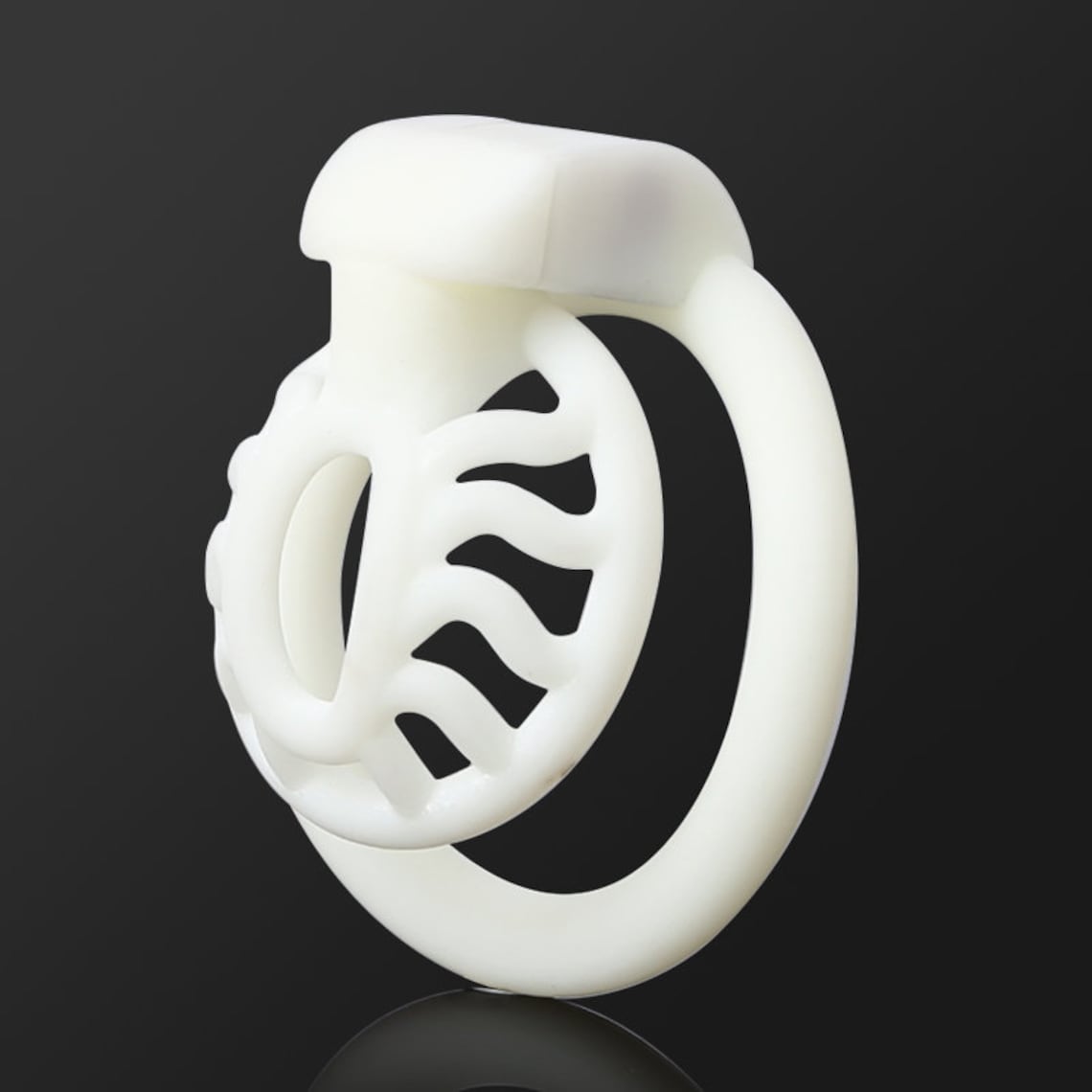 the-white-spider-chastity-cage-lightweight-3d-printed-chasity-etsy
