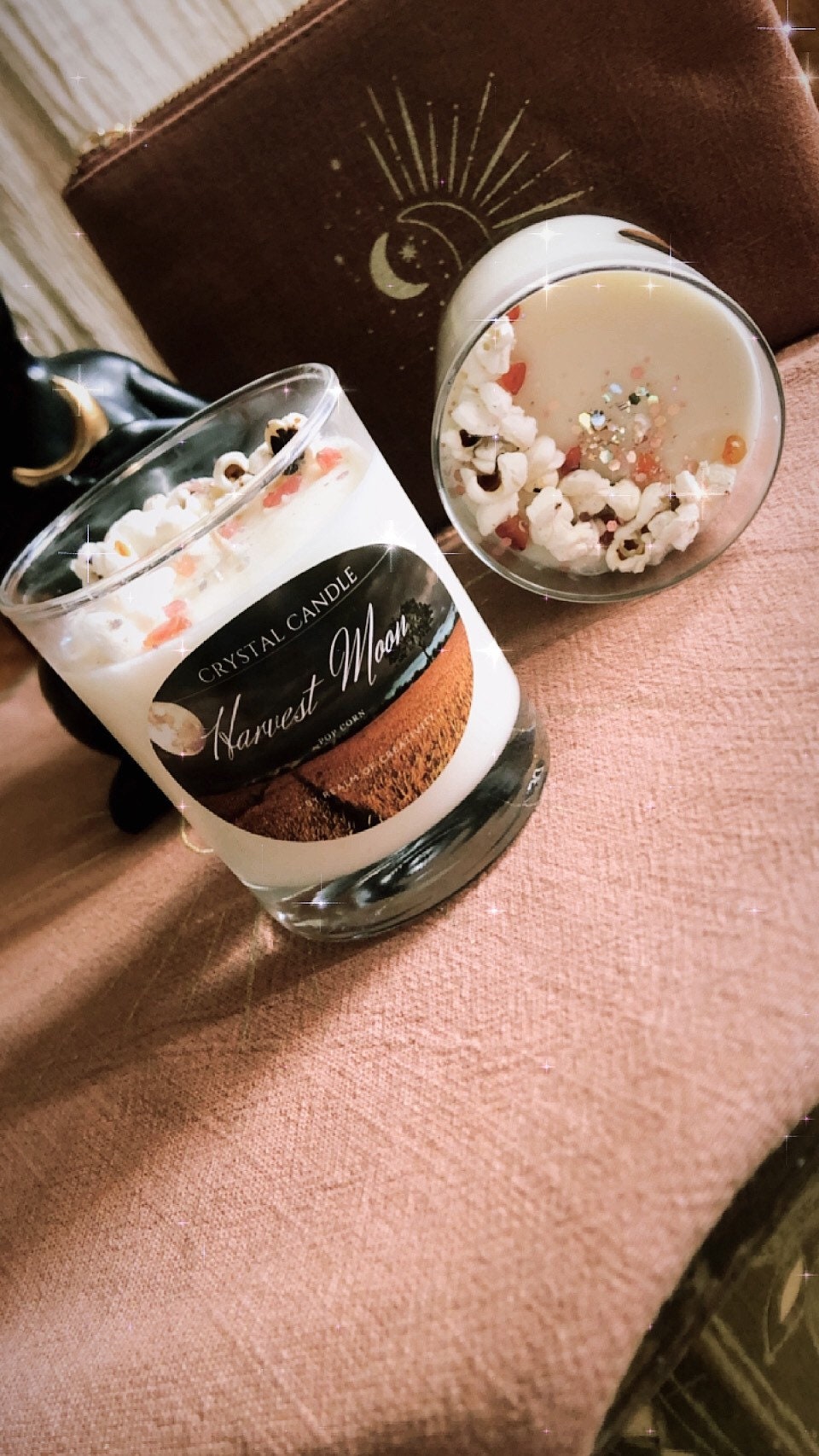 Bougie Artisanale/Crystal Candle ~ Pop Corn