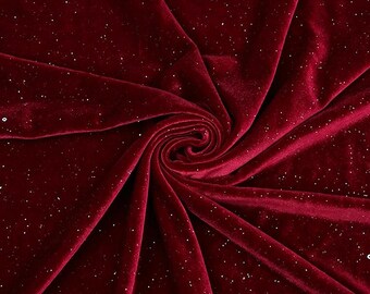 Shiny Glitter Velvet Fabric: Winter Dresses Garments Sewing Craft Material, Stage Curtain Decor Fabric