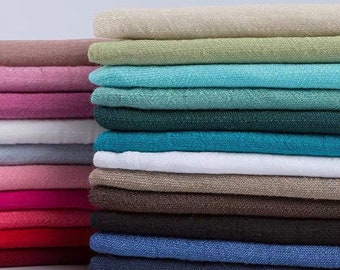 Solid Color Cotton Blend Fabric: Lightweight Summer Sewing Material