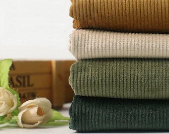 14 Wale 100%Cotton Corduroy Fabric: Multicolor DIY Material - Half Yard, Sewing Craft Upholstery