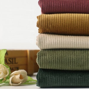 14 Wale 100%Cotton Corduroy Fabric: Multicolor DIY Material - Half Yard, Sewing Craft Upholstery