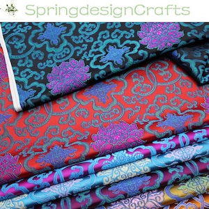 Flower Brocade Fabric, Colorful Floral Chinese Brocade Fabric, Tang Suit Fabric, DIY Material, Sewing Fabric