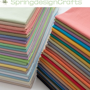 Washed Cotton Fabric: Solid Color 120GSM Plain Weave, DIY Sewing Material