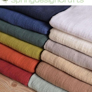 Solid Color Cotton Linen Fabric By The Yard, Colorful Dresses Cotton Linen Yarn Fabric, Soft Pure Color Linen Cotton Fabric, DIY Material
