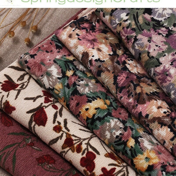 Floral Corduroy Etsy
