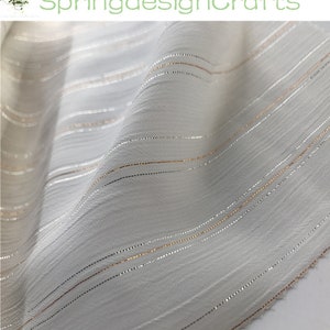 Tessuto chiffon glitterato, chiffon di seta nastro dorato tagliato su misura, tessuto abiti primaverili estivi, tessuto camicetta, materiale da cucito fai da te, tagliato su misura
