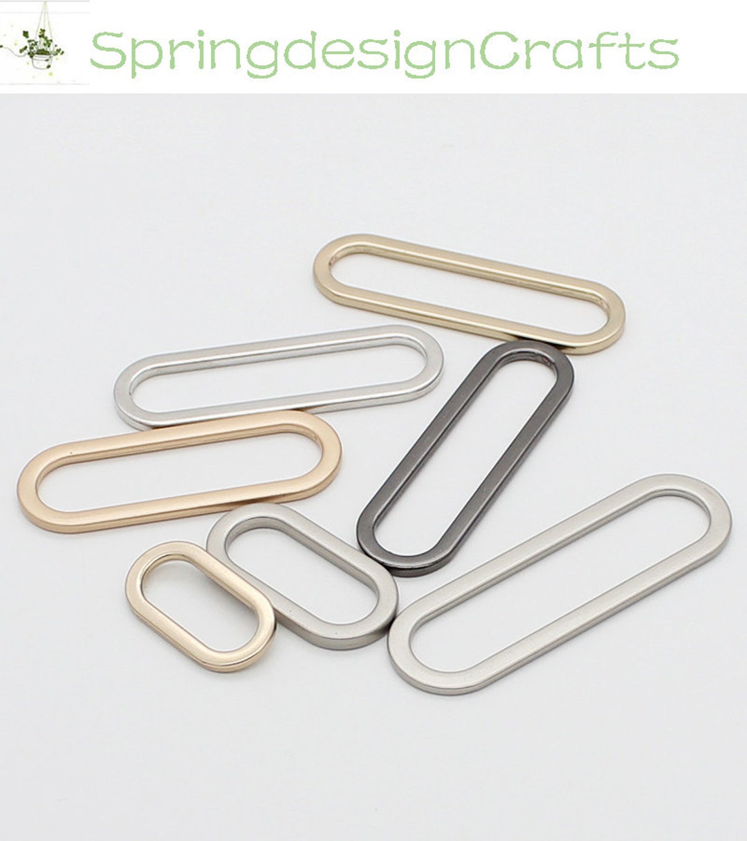 Uxcell 6-Pack Metal Oval Rings - Zinc Alloy Buckles For DIY Bag Straps & Leather Crafts