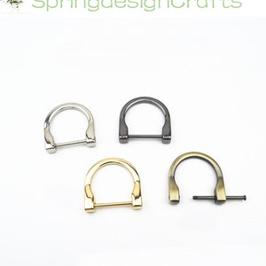 D Rings With Screws, 4PCS Metal Bag Connector Buckle, Bags Hardware Accessories, Bag Clasp Screw Shackle Rings