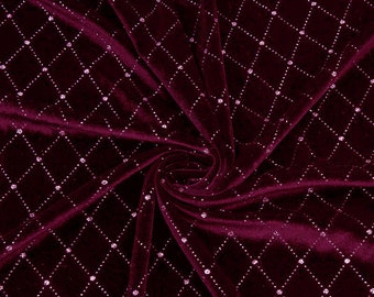 Bronzing Plaid Velvet Fabric: Shimmering DIY Sewing Material, Winter Dress Fabric, Upholstery&Craft