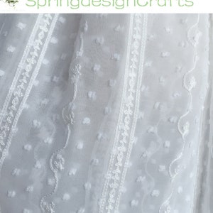 Embroidered Chiffon, Stripe Embroidery Thread Chiffon Fabric, Dot Tulle ...
