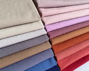 Plain Washed Cotton Fabric: Soft Dresses Blouse Sewing Material, DIY Craft & Upholstery Fabric