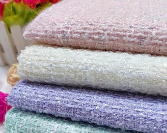 Winter Tweed Fabric By The Yard: Thick Polyester Sewing Material, Fashion Coats Dresses Fabric