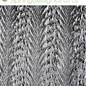 Dragon Scale Fabric, Black Silver 3D Textured Fabric By The Yard, Pleated Fabric, DIY Sewing Material, Concave And Convex Fabric