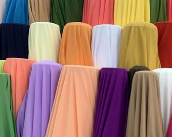 Stretch Chiffon Fabric: Four Way Stretch, Dresses Blouse Skirts Lining Sewing Craft Decor Material