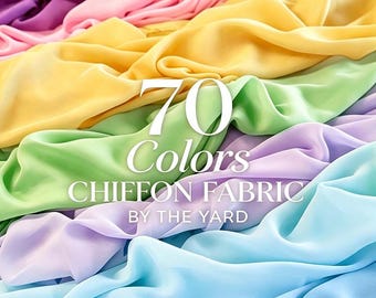 Matte Chiffon By The Yard, Sheer Lightweight Flowy Chiffon Fabric, Dresses Blouse Skirts Sewing Material