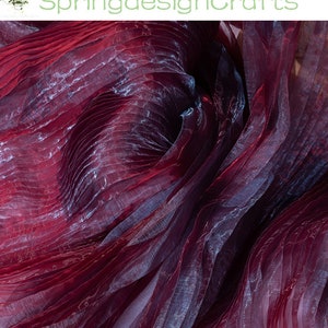 Pleated Organza Fabric, Multicolor Pleated Organza Tulle, By The Yard, DIY Dress Material, Wedding Decoration Fabric, Ocean Fabric