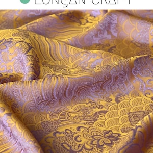 Jacquard Fabric By Yard, Dragon Design Jacquard Fabric, Stage Wedding Fabric, DIY Dress Sewing Craft Material, Sofa Chair Upholstery Fabric