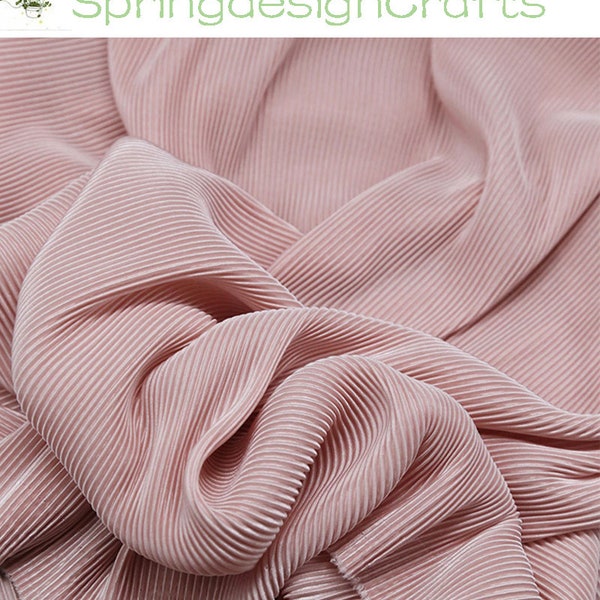 Pleated Fabric By The Yard, Multicolor Color Pleated Stretch Fabric, DIY Material, Fashion Fabric For Dresses Clothes