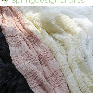 Pleated Chiffon Fabric: Elastic Wrinkle Polyester, Spring Summer Dress Material
