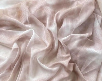 Tela de gasa con efecto degradado y teñido anudado: Material de costura ligero y transparente, tela para blusas de vestidos de gala para espectáculos.