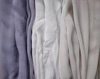 Crinkled Chiffon Fabric By The Yard: Sheer Lightweight, Summer Dresses Blouse Skirts Sewing Craft Material