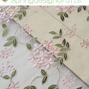 Embroidered Flower Tulle Fabric: Bridal Wedding Dress Material, Sewing Craft Upholstery