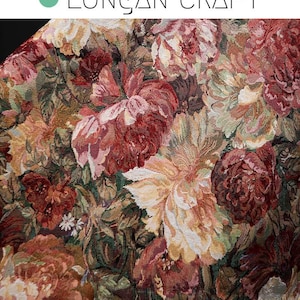 Floral Jacquard Fabric, Sunflower Jacquard Upholstery Fabric, DIY Dresses Bags Sewing Craft Fabric, Sofa Chair Curtain Upholstery Material