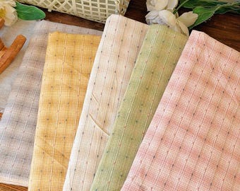 Plaid Jacquard Yarn Dyed Cotton Fabric: Colorful Dot, Dresses Sewing Material, Craft Upholstery Fabric