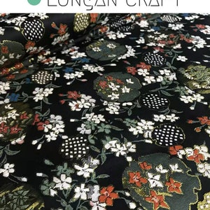 Floral Brocade Jacquard Fabric, Multicolor Flower Brocade Fabric, DIY Sewing Material, Chinese Style Suit Fabric, Decoration Fabric