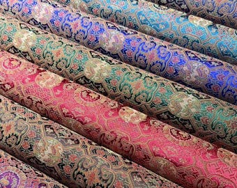 Chinese Style Floral Brocade Fabric: Chinoiserie Dresses Coat Sewing Fabric, Chair Curtain Decor Material