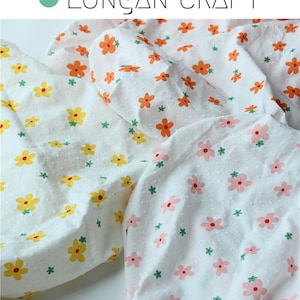 Schweizer Dot Stoff Schüttgut, bunte kleine Blumen Jacquard Baumwollstoff, DIY Frühling Mädchen Kleider Kleidung Nähen Material
