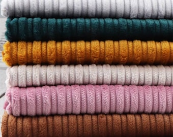 6 Wale Cotton Corduroy Fabric: Multicolor Winter Trousers Material
