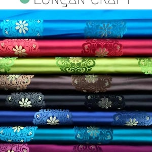 Floral Brocade Fabric: Chinese Style Polyester Sewing Material, Sofa Chair Upholstery Decor Fabric