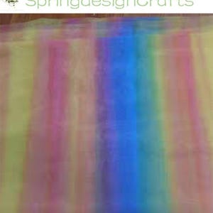Rainbow Organza Tulle Fabric: Soft Polyester Sewing Material, Stage Dresses Fabric - By The Yard image 4