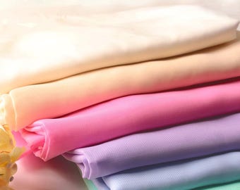Lightweight Chiffon Fabric By The Yard: Soft Summer Dresses Blouse Shirt Sewing Craft Upholstery Material